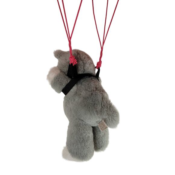 Paratroopers Plush Cat Toy, Colorful Parachute 12" Stuffed Animal Plushie VTG - Picture 13 of 16